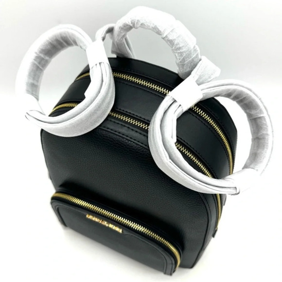 Michael Kors Medium Jaycee Backpack & Large Continental Wallet Black/Gold - Picture 6 of 14